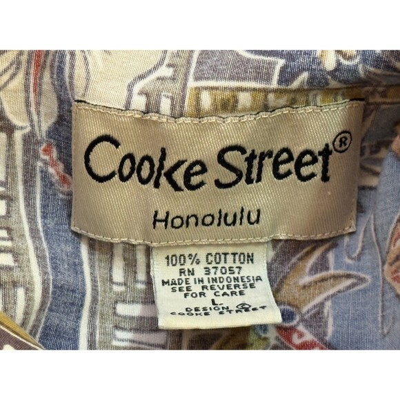 COOKE STREET Men's Short Sleeve Button Down Inside Out Floral Shirt Large - Picture 4 of 5